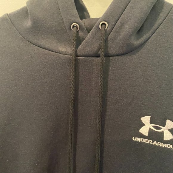 Under Armour Men's Essential Fleece Hoodie Black Size Small NEW - Picture 4 of 8